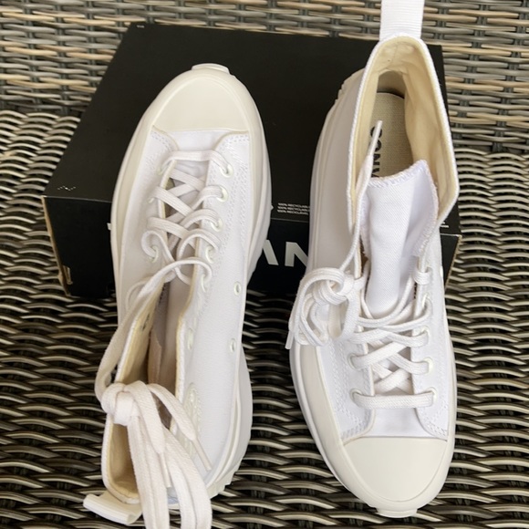 Converse Chuck Taylor All Star Run Star Hike Hi White/White WMNS Triple White - Picture 13 of 16